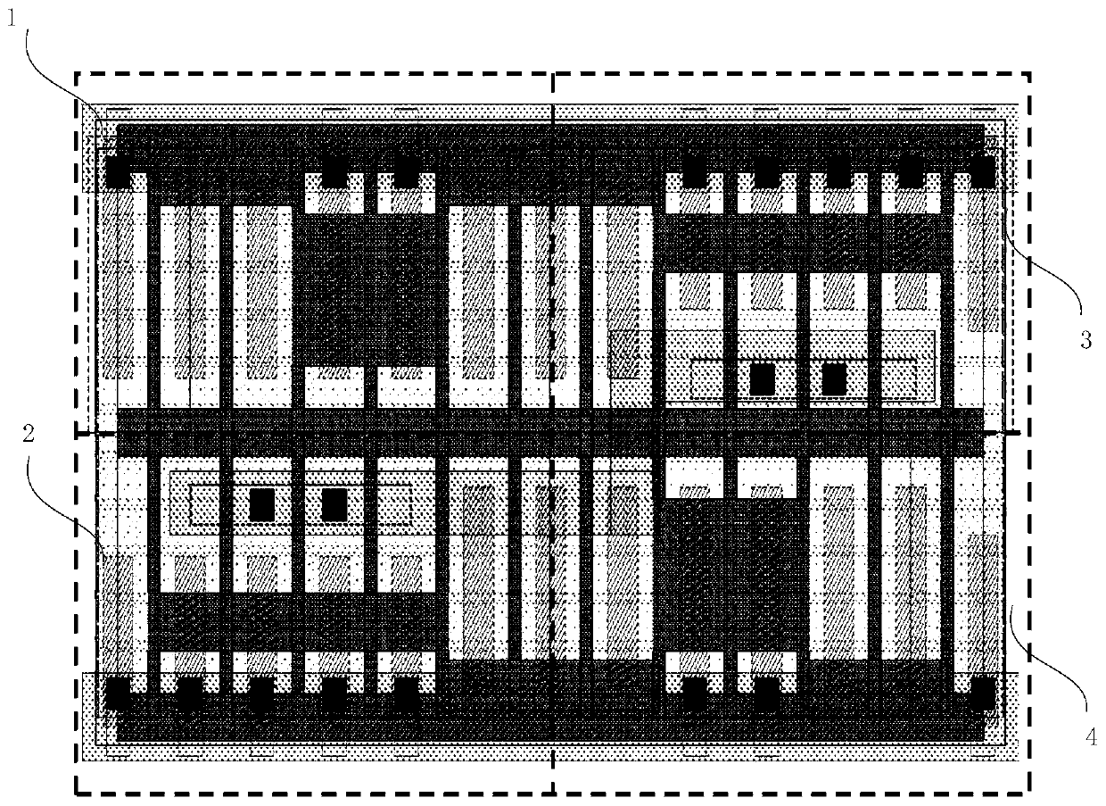 Standard unit substrate-coupling capacitor layout structure based on FinFET technology