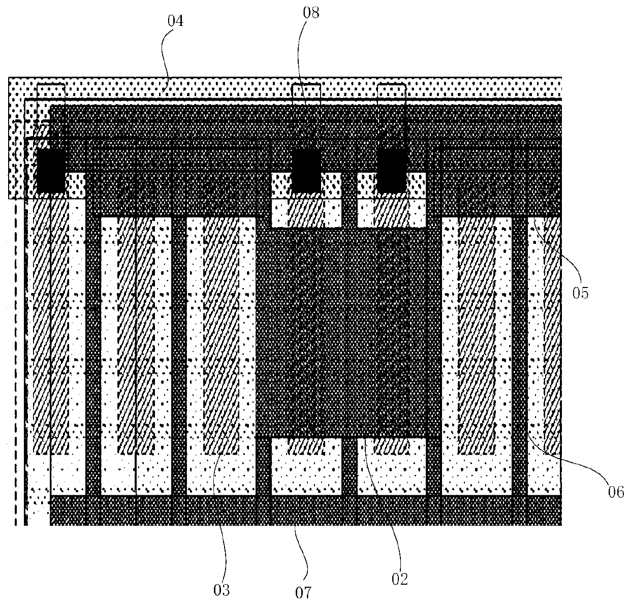 Standard unit substrate-coupling capacitor layout structure based on FinFET technology