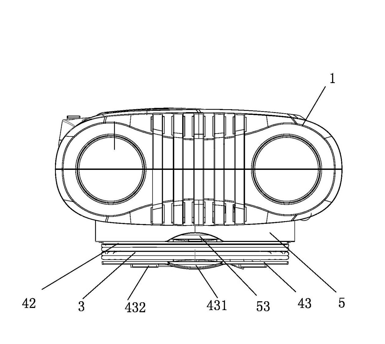 Portable air compressor with wire winding function