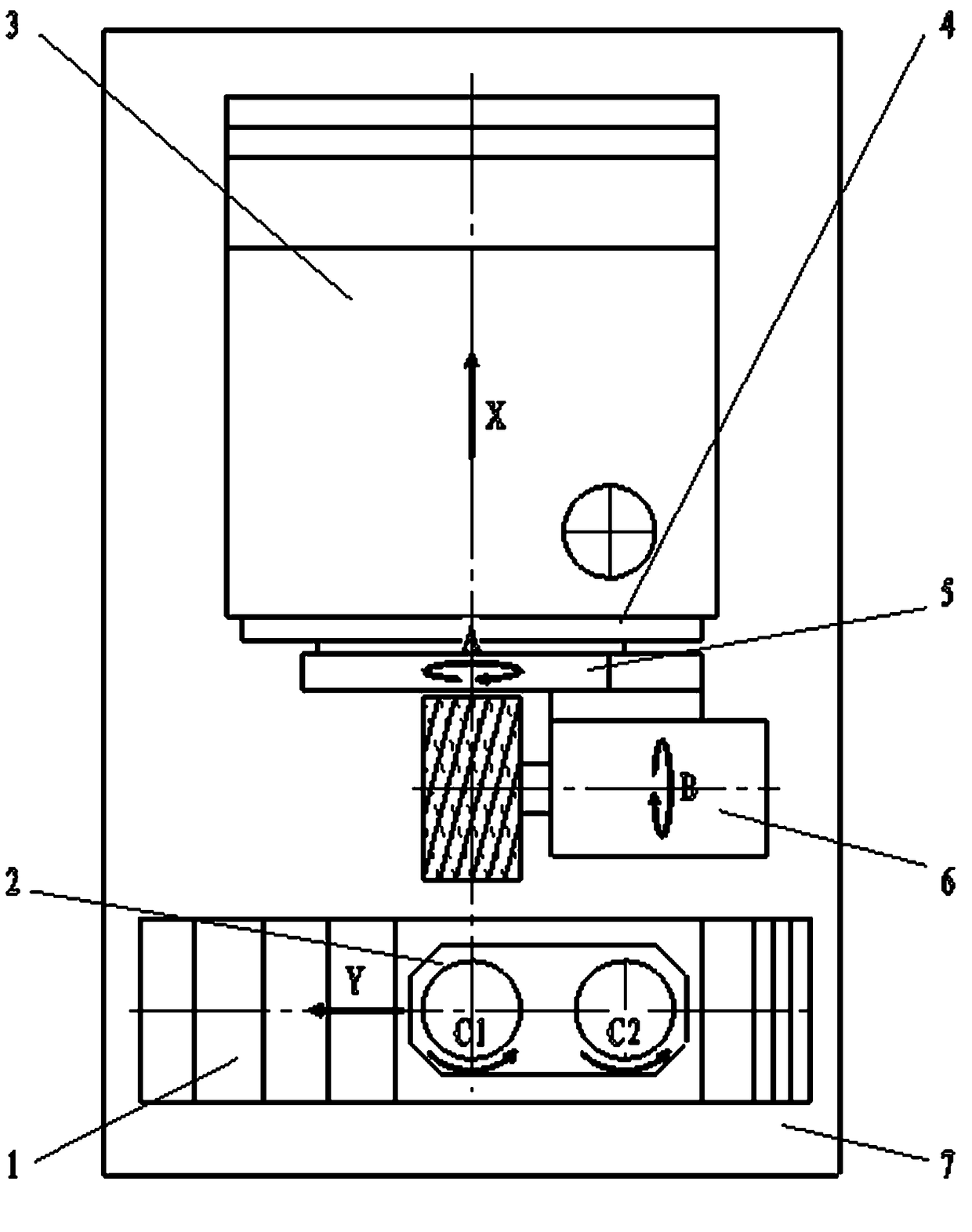 Double-station efficient worm-grinding-wheel computer numerical control gear grinding machine