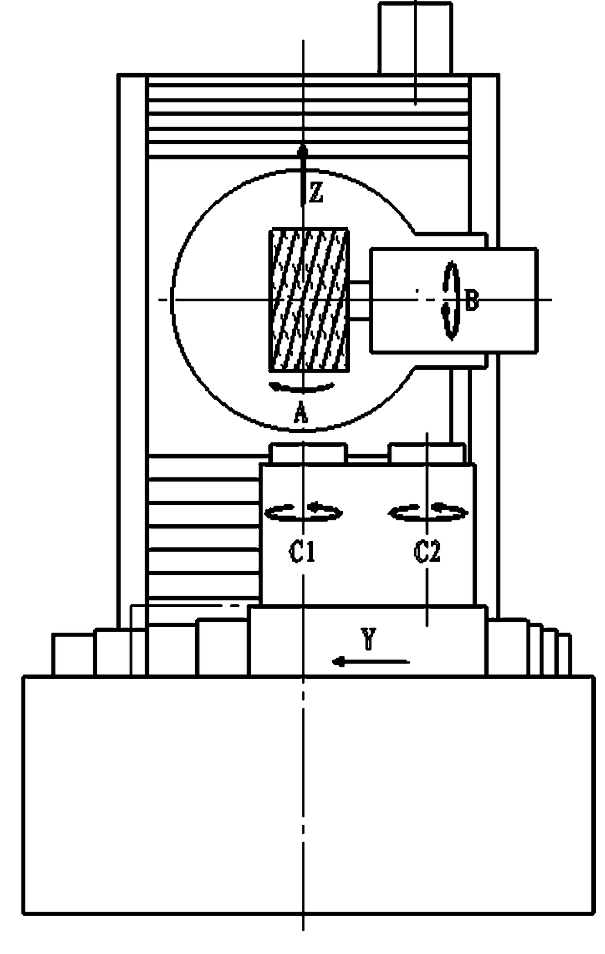 Double-station efficient worm-grinding-wheel computer numerical control gear grinding machine