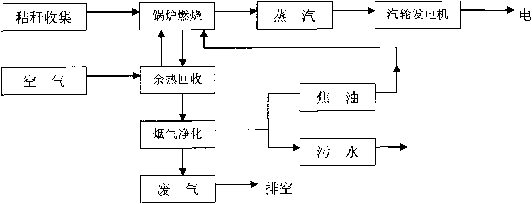 Solid biomass gasification system and process thereof