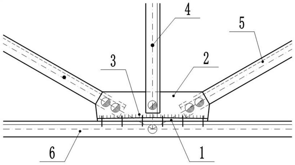 Slope type weathering steel transmission tower wire cross arm joint anticorrosion device