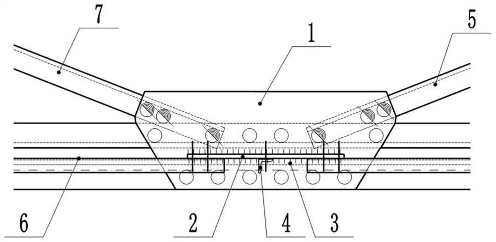 Slope type weathering steel transmission tower wire cross arm joint anticorrosion device