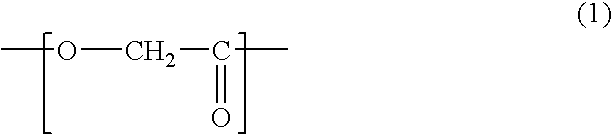 Strongly stretched apliphatic polyester moldings