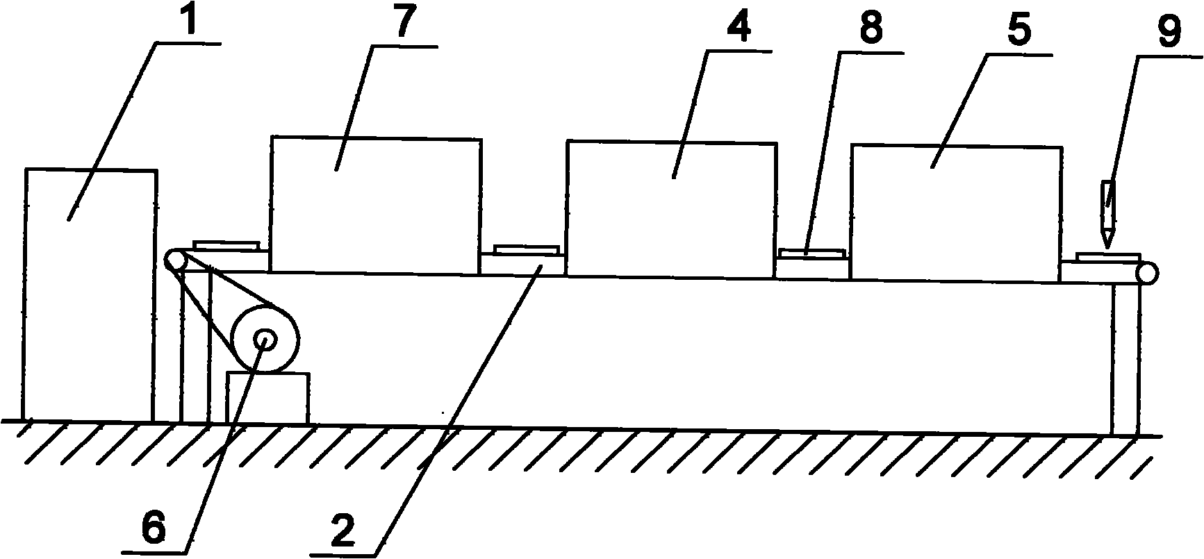 Photocatalyst metal ceiling processing method and device