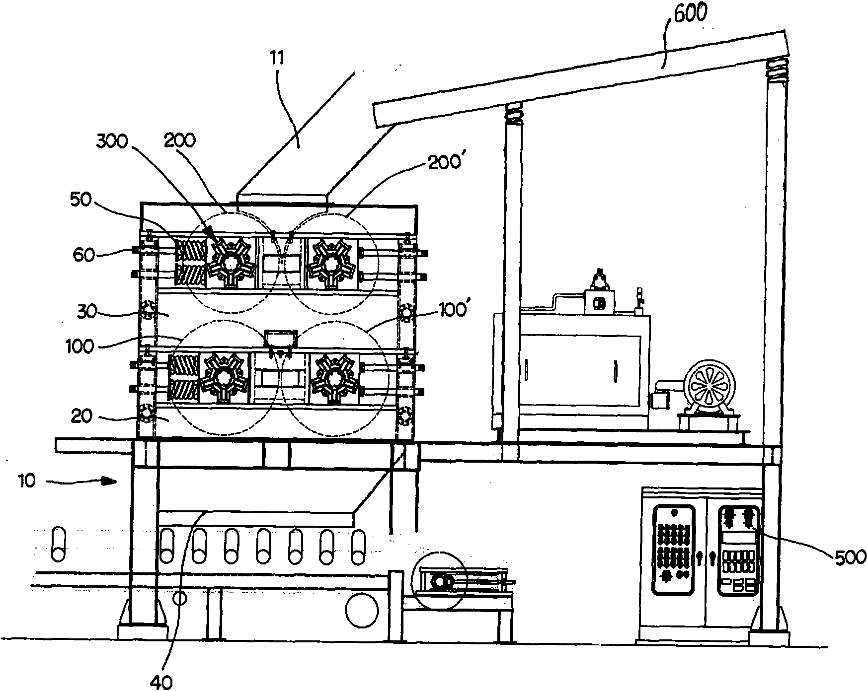 Hydraulic roller crusher