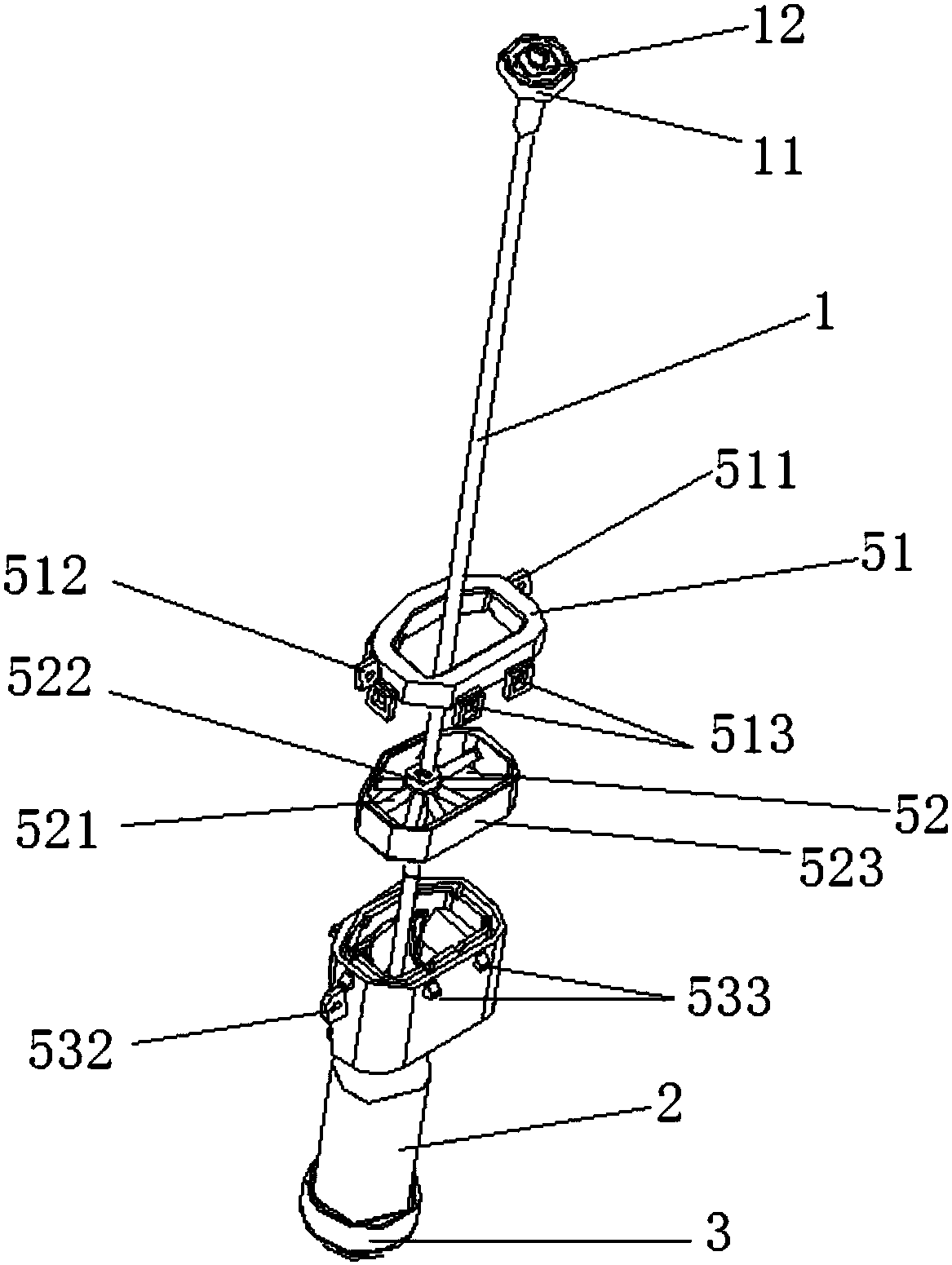 Washing machine vibration reducing assembly and washing machine