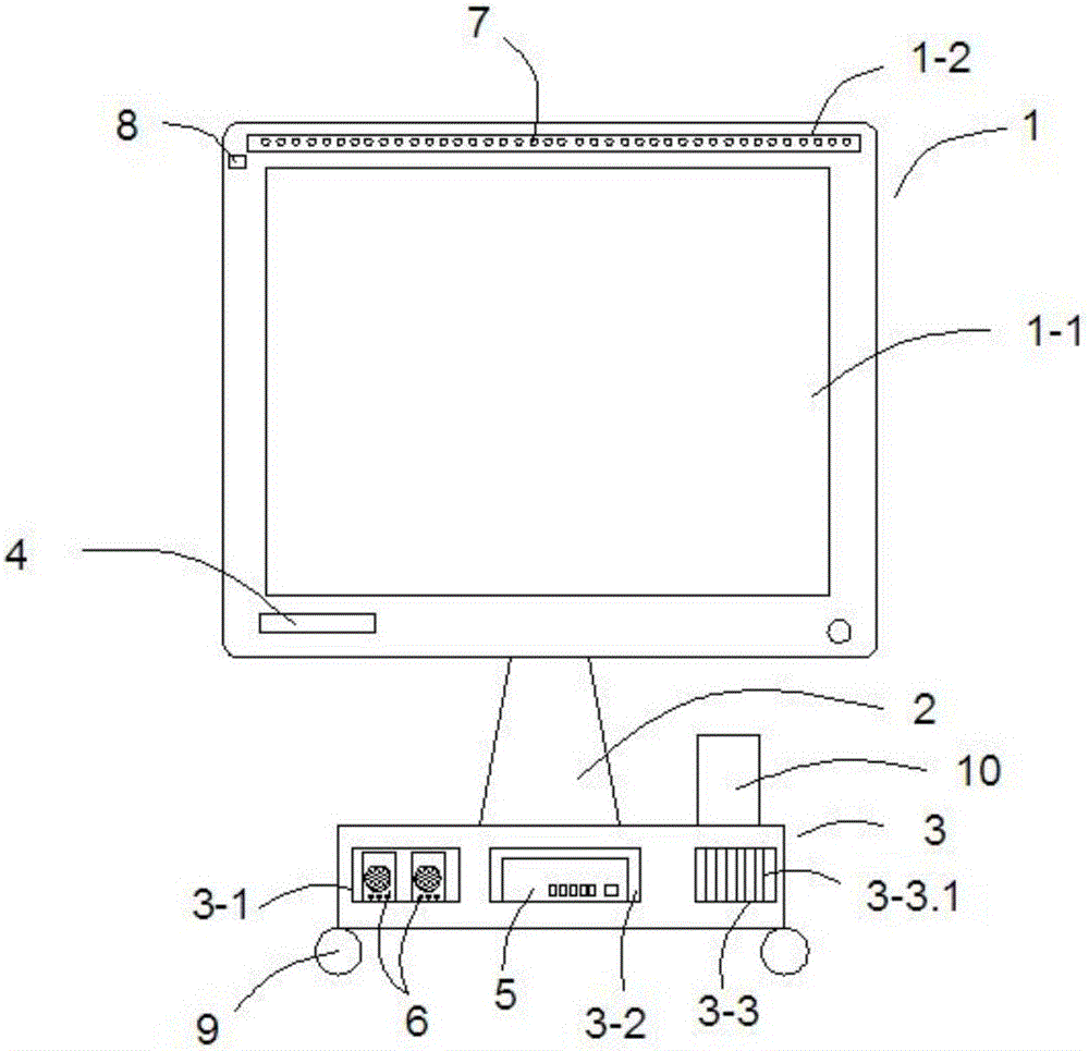 Integrated type multifunctional intelligent computer display