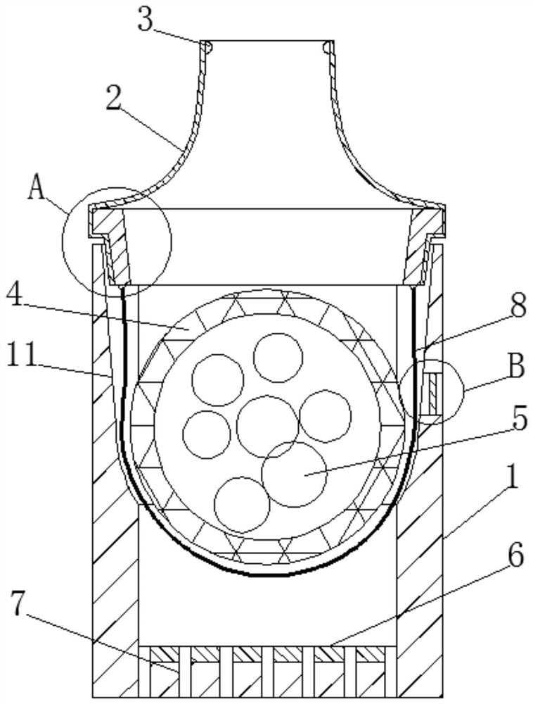 A water-saving faucet purification device