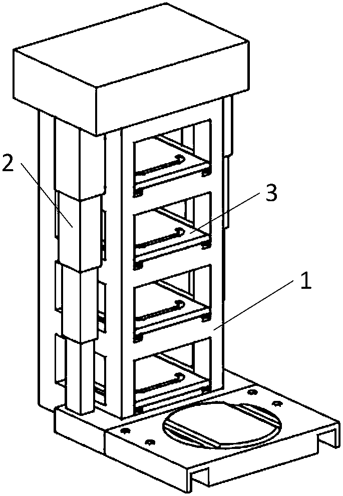 Tower-type parking garage used for building site