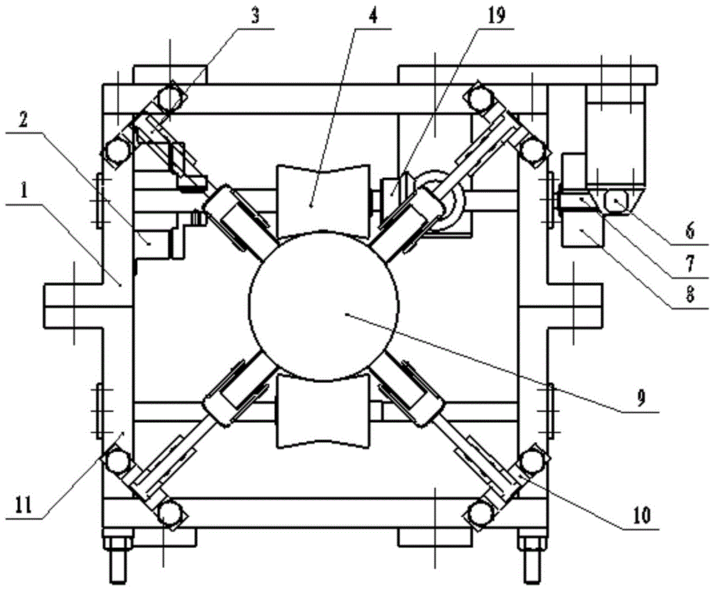 Anti-deflection adjustable climbing device for bridge cable defect detection