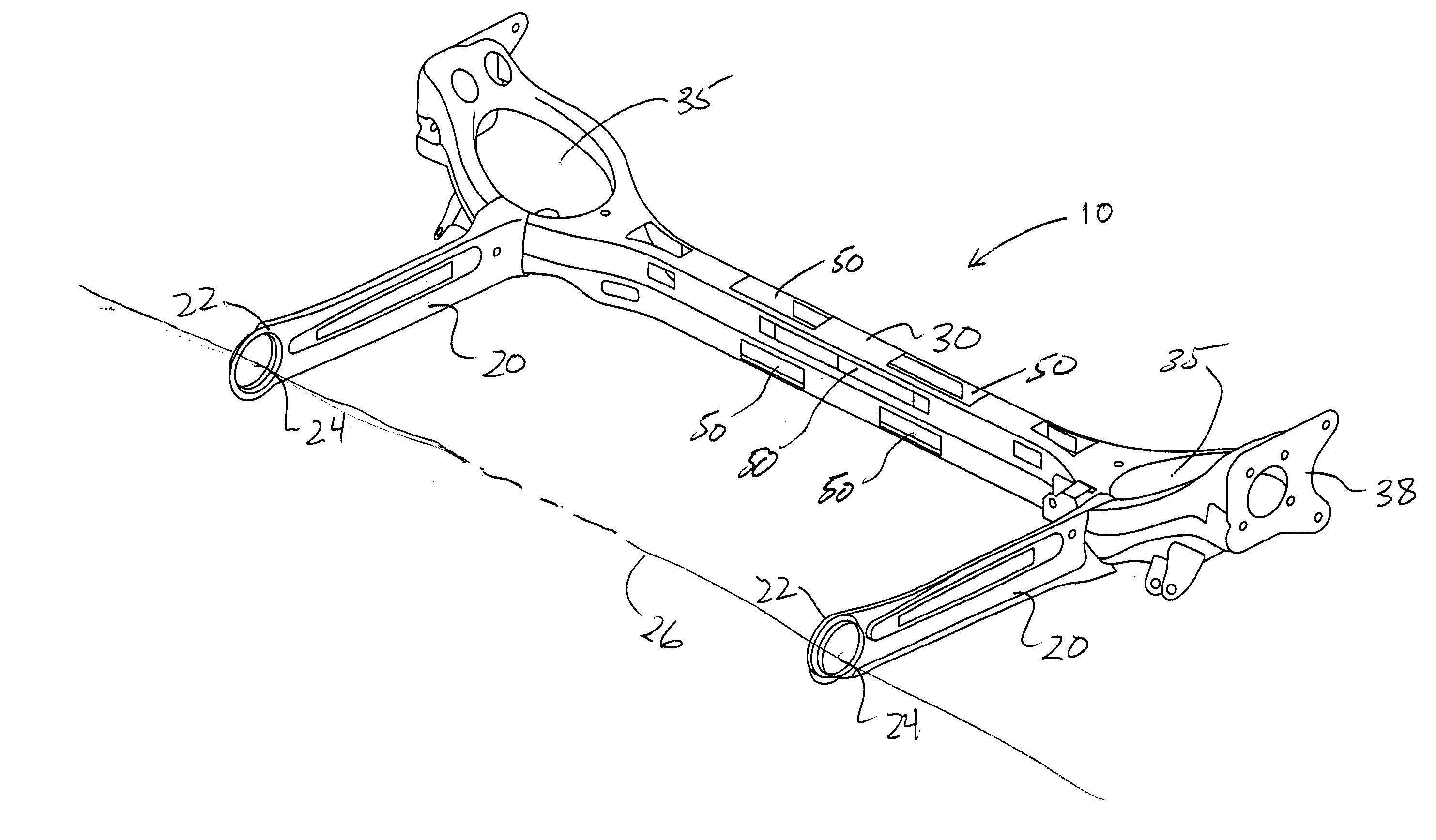 Torsion beam suspension member