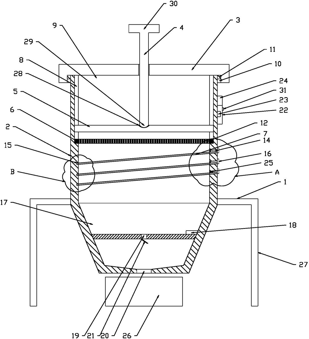 Intelligent traditional Chinese medicine filtering device