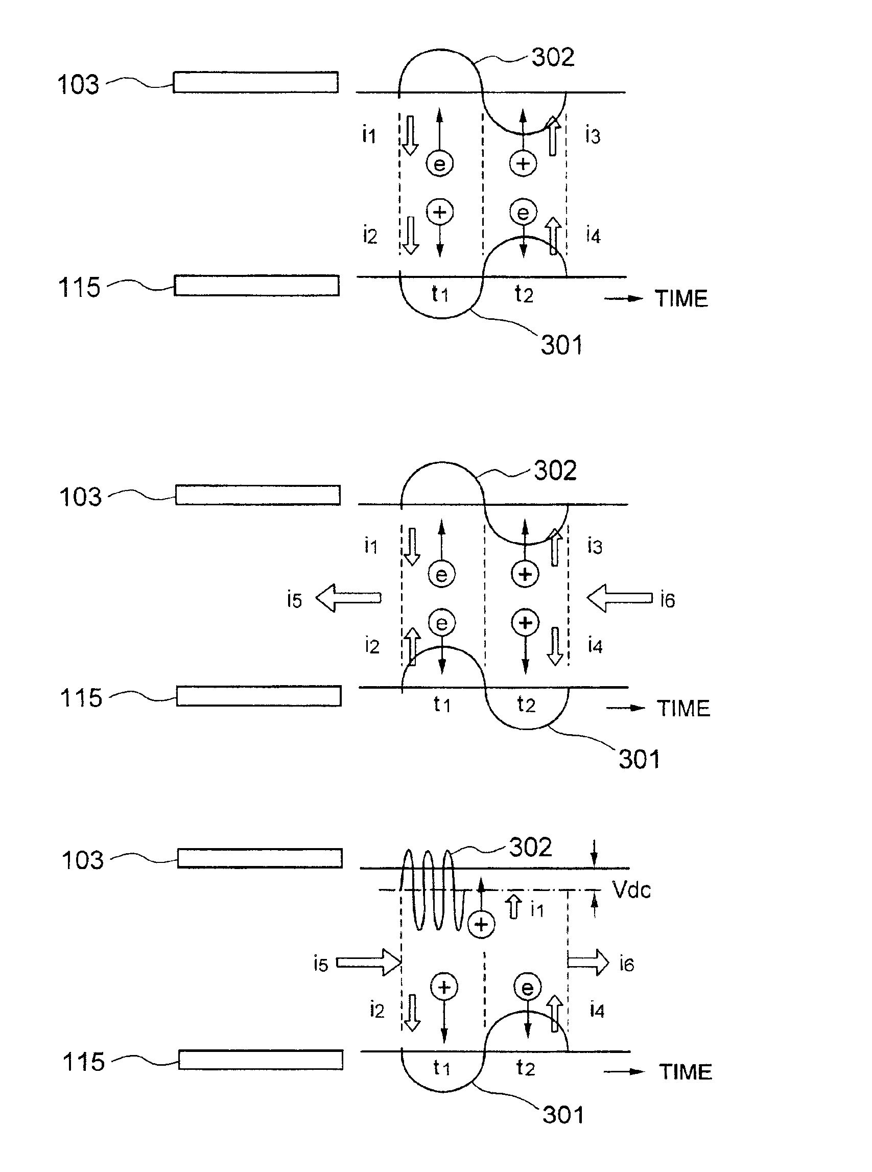 Plasma processing apparatus and method with controlled biasing functions