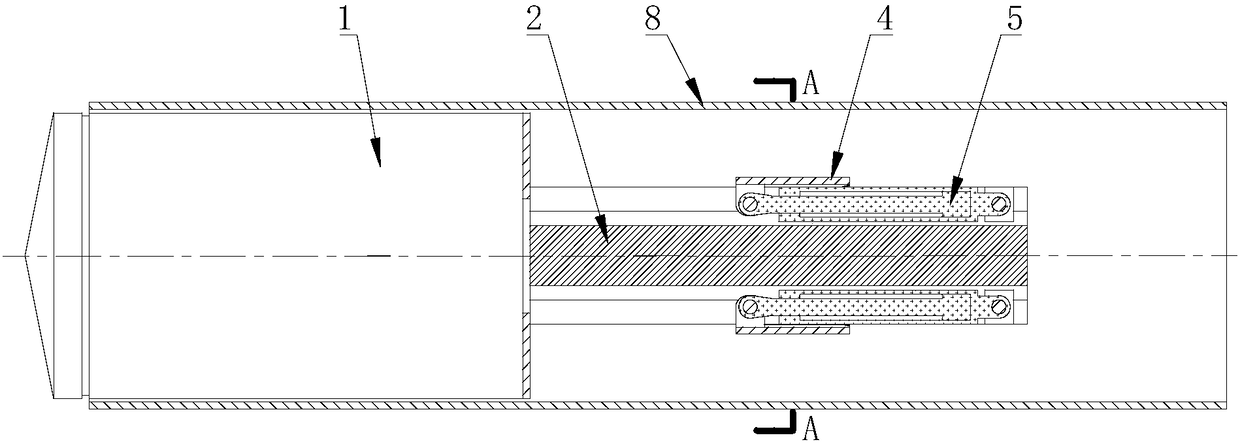 Receiving-free well pipe jacking machine and complete recycling method thereof