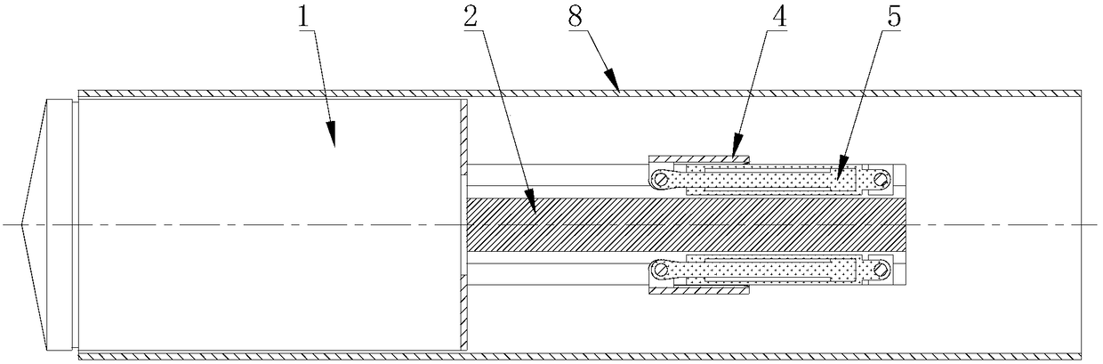 Receiving-free well pipe jacking machine and complete recycling method thereof