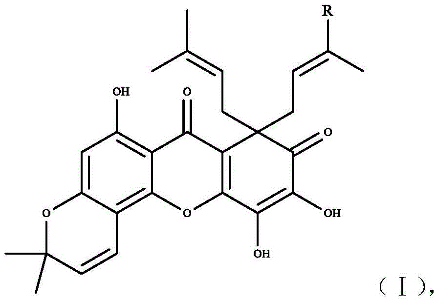 Xanthone compositions, and preparation method, compositions and application thereof