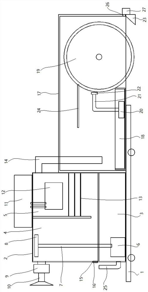 A dust removal device for building construction protection