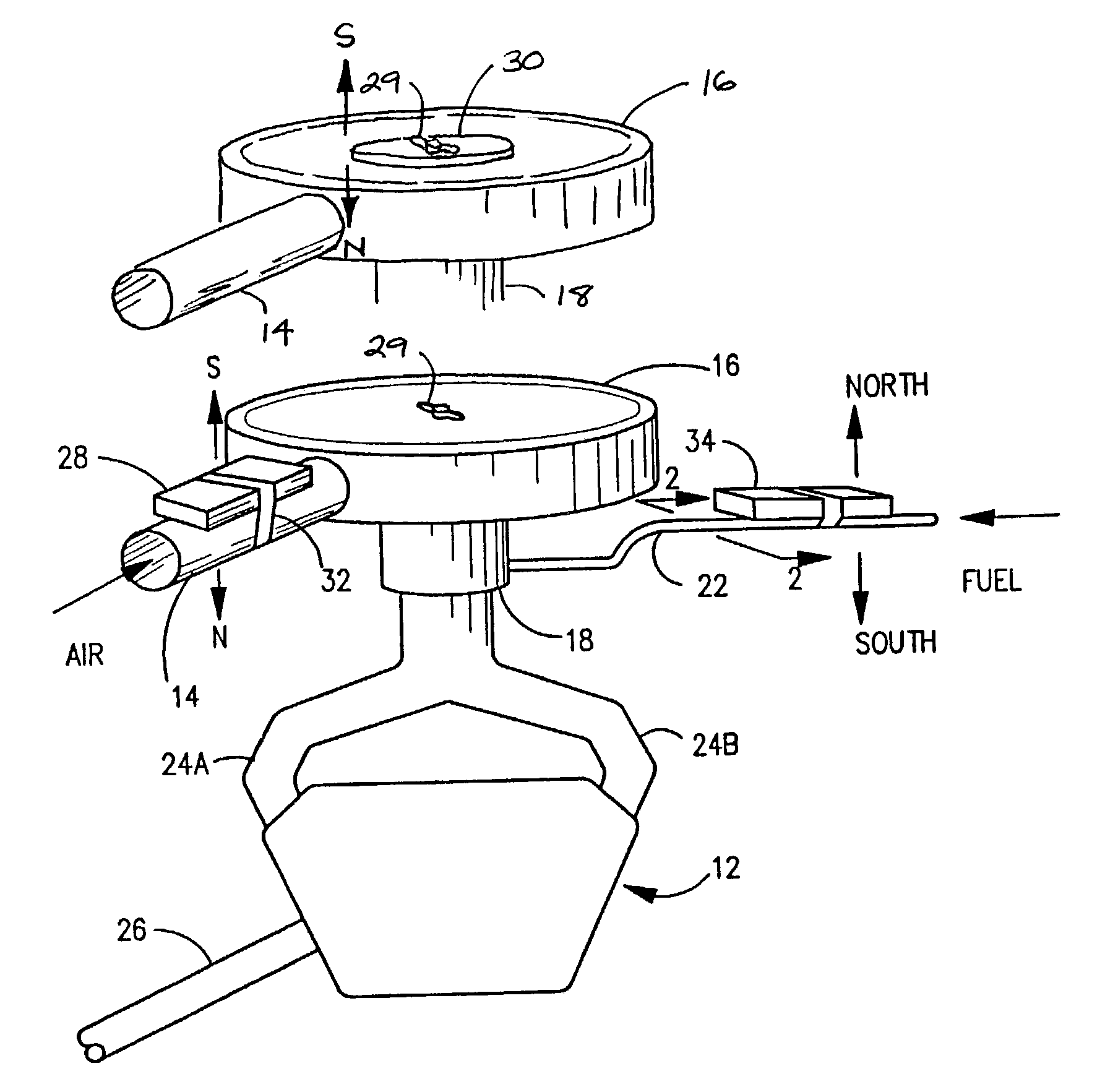 Power air-fuel levitation compression