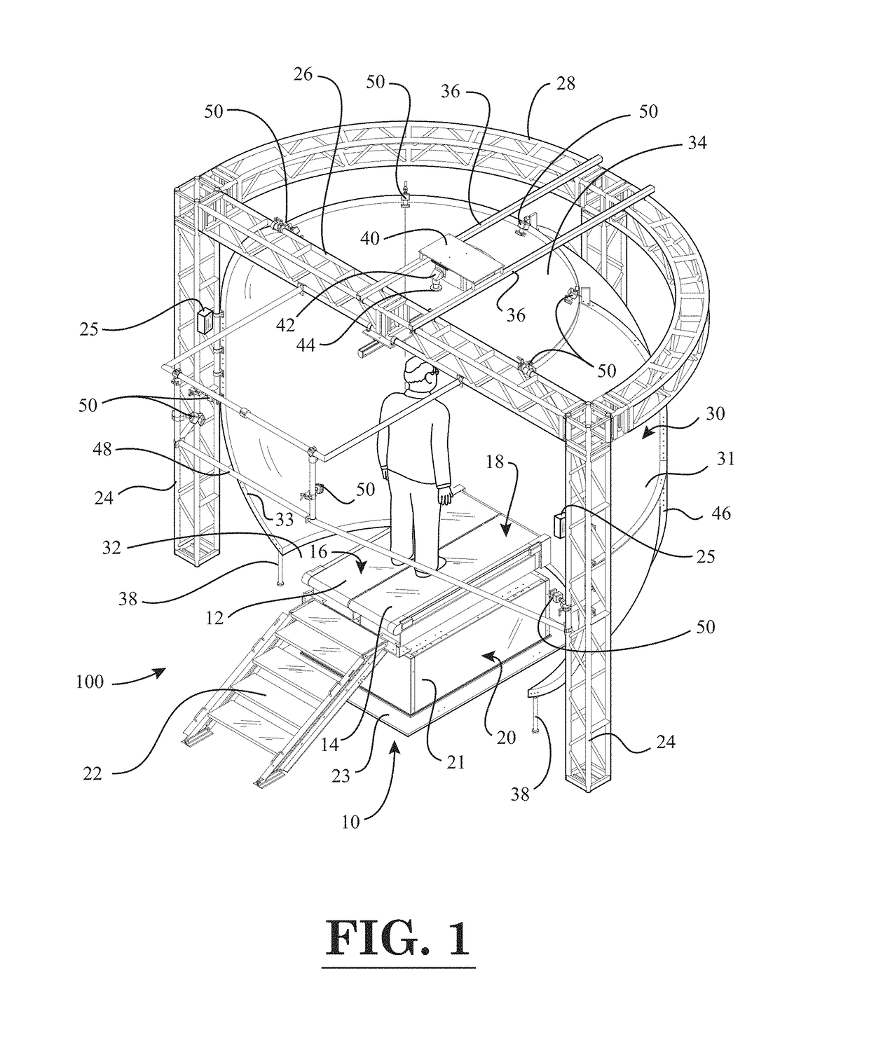 Force management system that includes a force measurement assembly, a visual display device, and one or more data processing devices