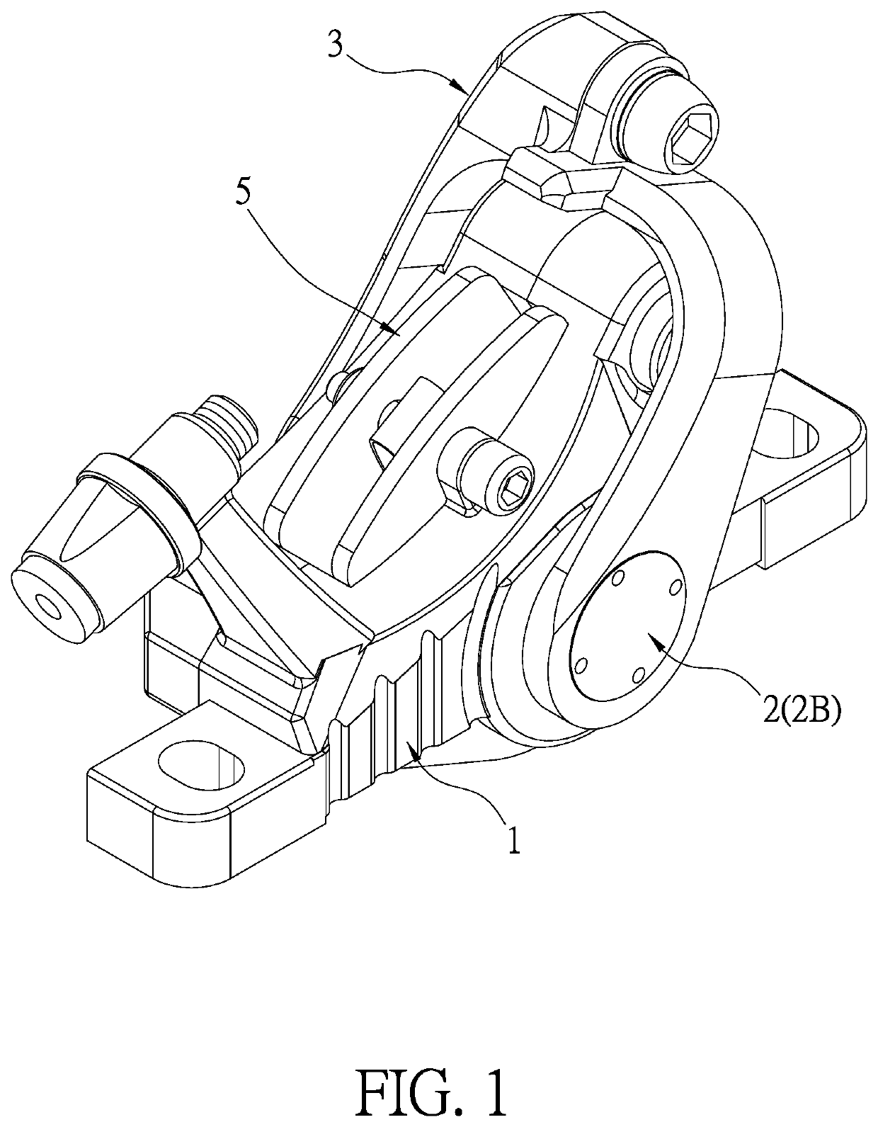 Mechanical disc brake structure