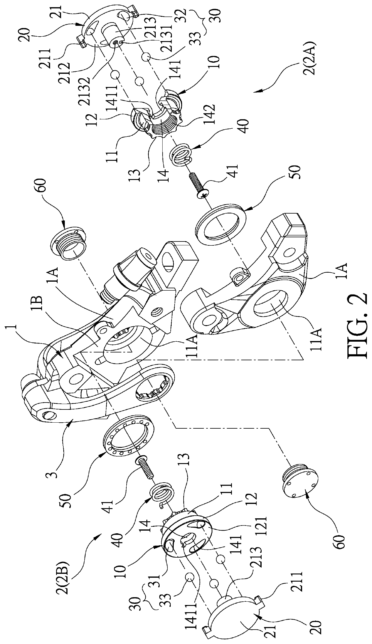 Mechanical disc brake structure