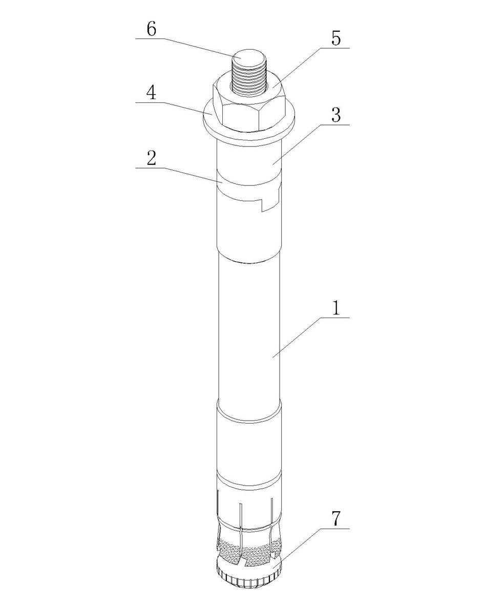 Self-tangency broaching anchor bolt