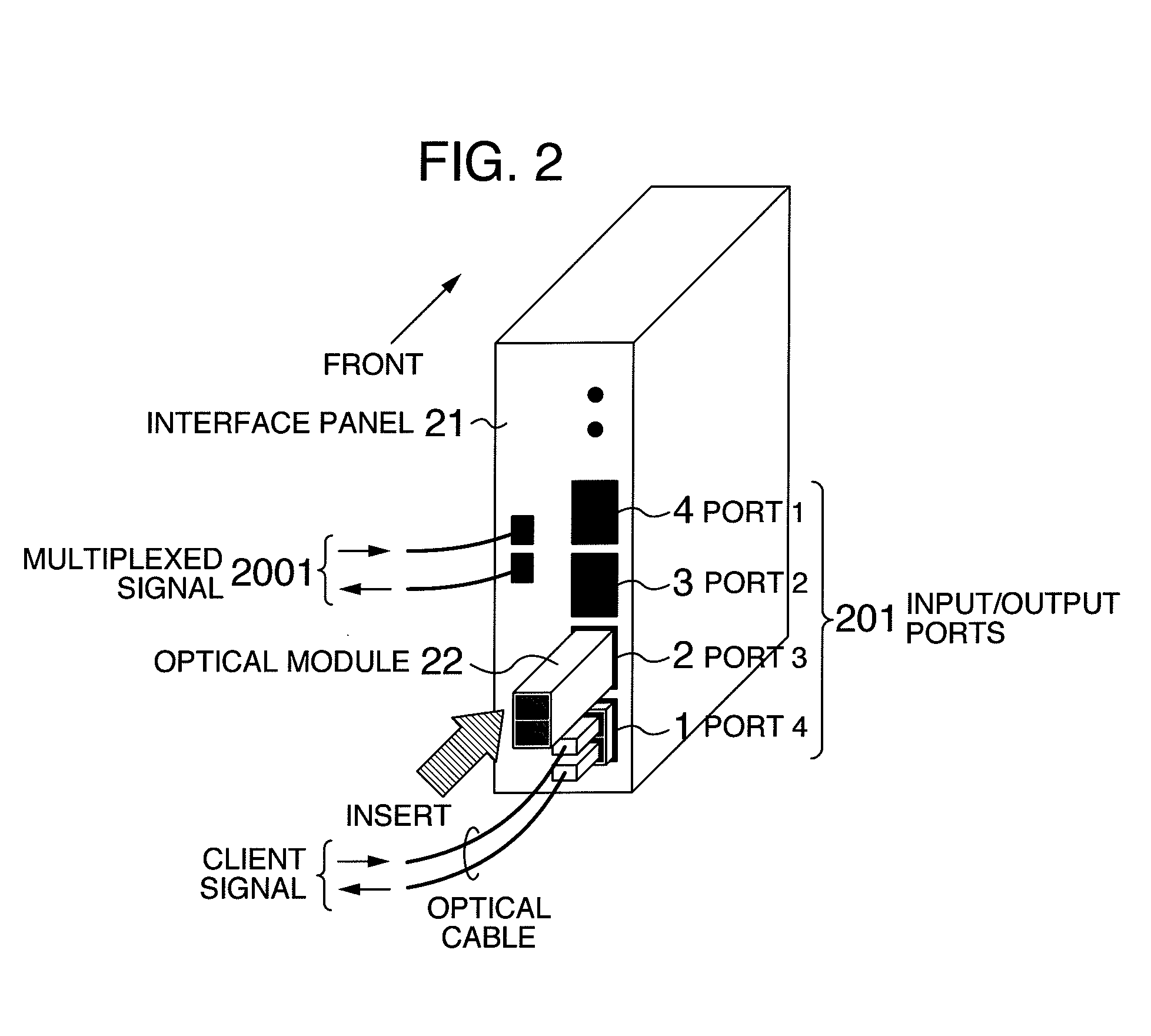 Multiplexed optical signal transmission apparatus