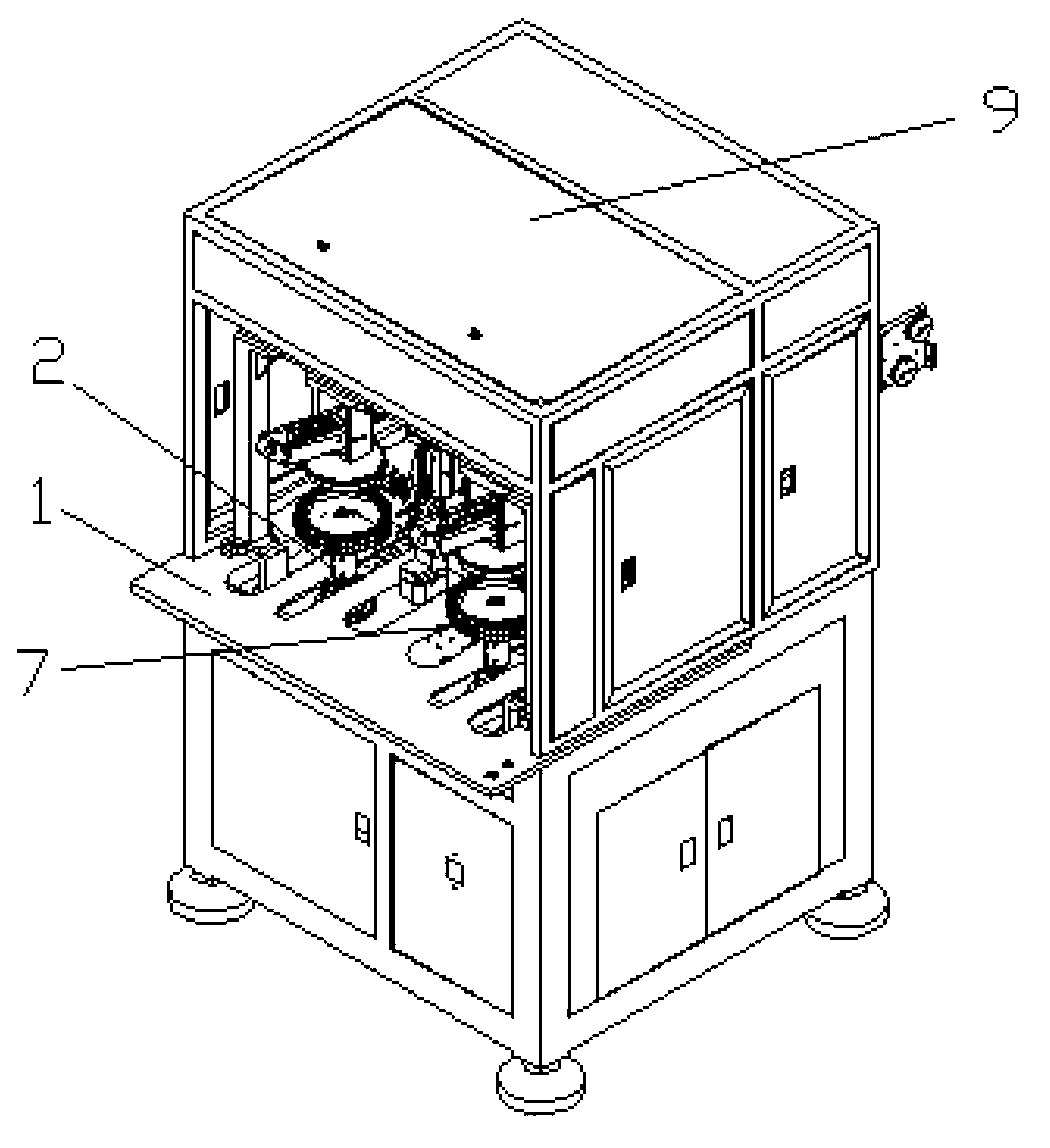 Automatic wire winding machine of motor stator of electric car