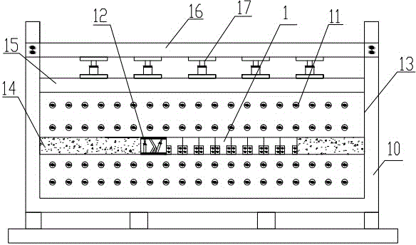 Coal mining two-dimensional physical simulation experimental device using solid filling method and experimental method