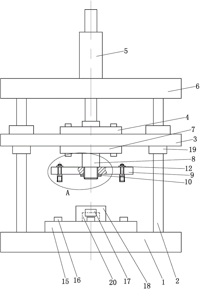 Flywheel clutch positioning pin pressing tool