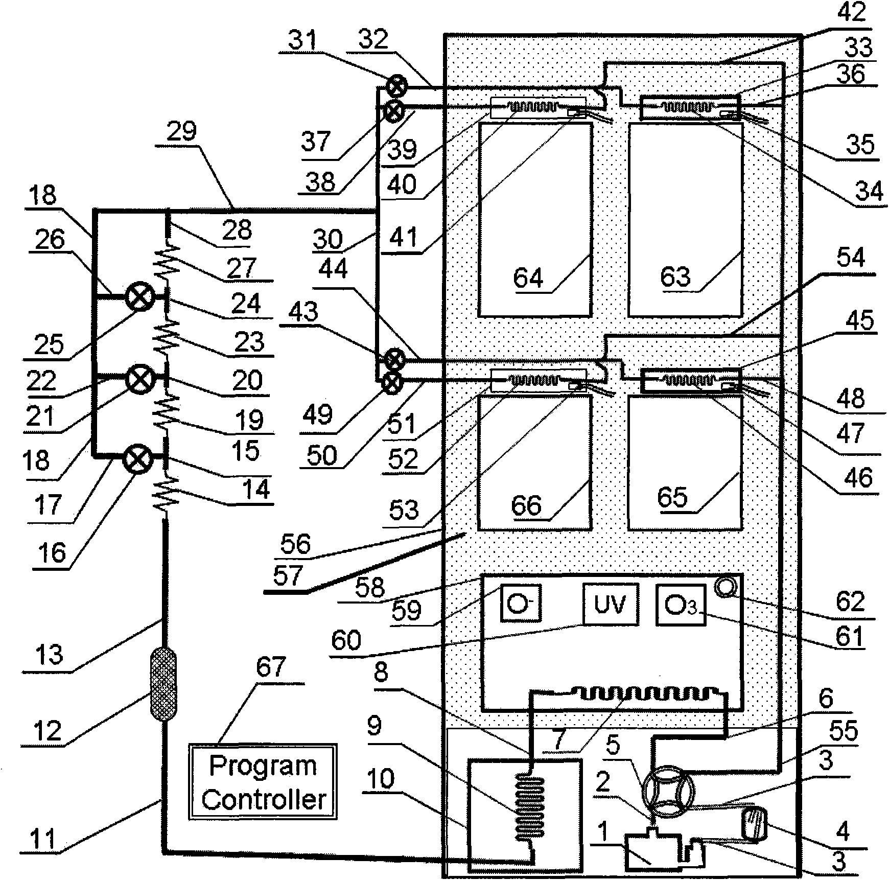 High-efficient and energy-saving multifunctional refrigerator with double liquid sources