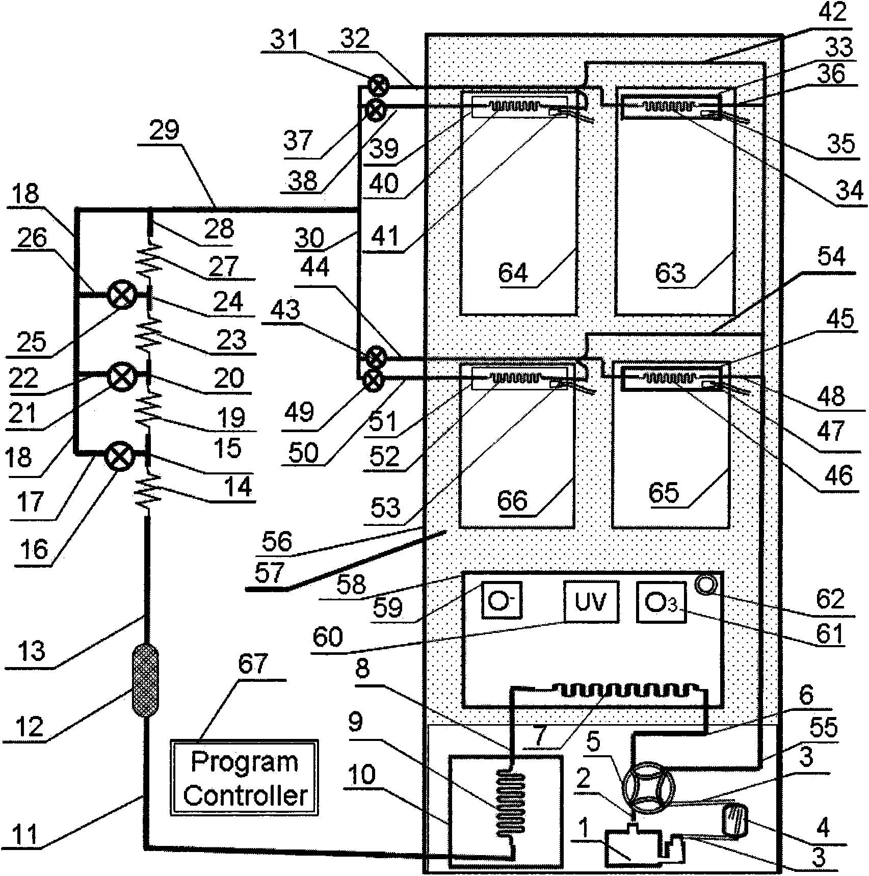 High-efficient and energy-saving multifunctional refrigerator with double liquid sources