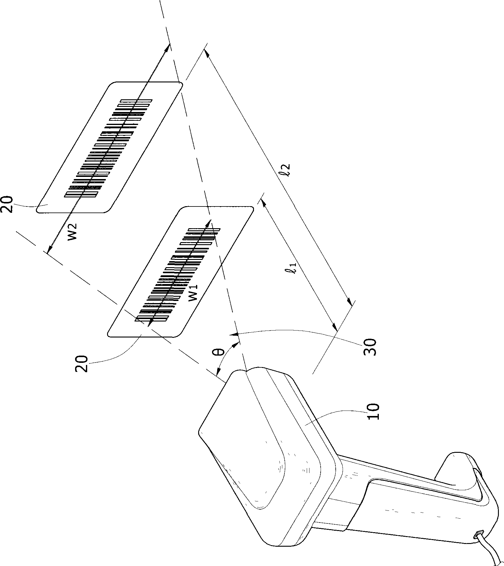 Laser bar code scanner and its execution method