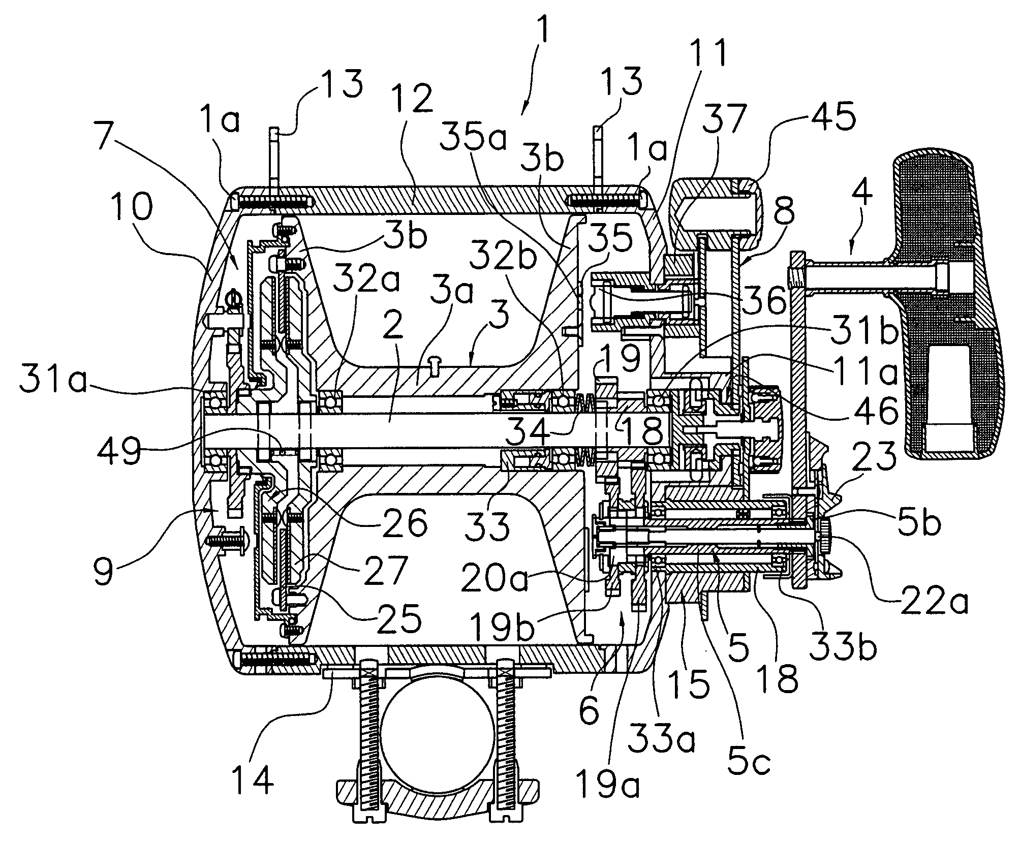 Drag adjustment device for a dual-bearing reel