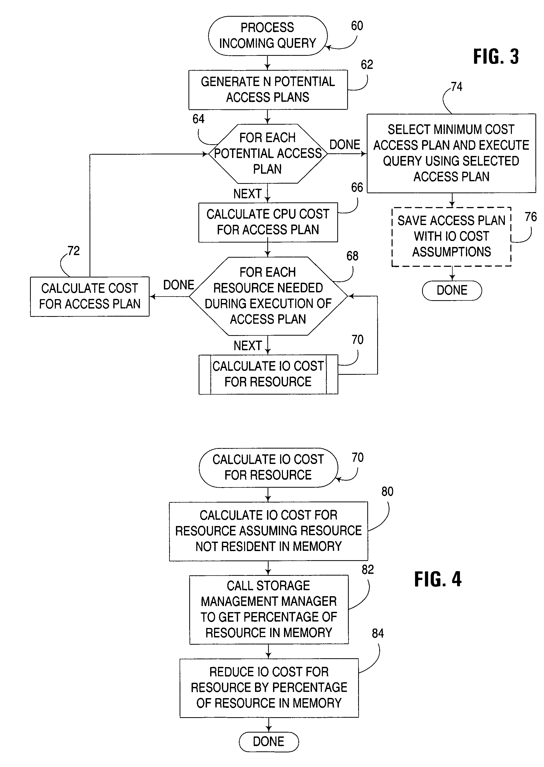 Optimization of queries using retrieval status of resources used thereby