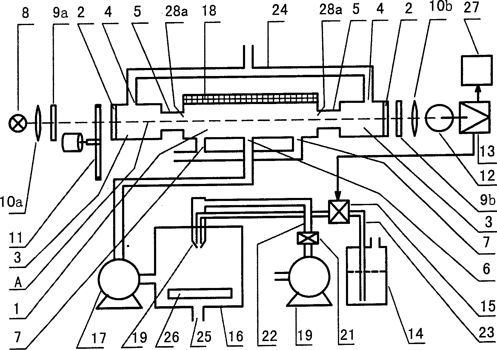 Fluid photoelectric dynamic detecting apparatus and application in viral infection test