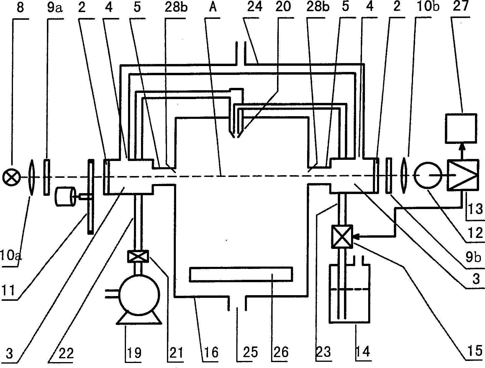 Fluid photoelectric dynamic detecting apparatus and application in viral infection test