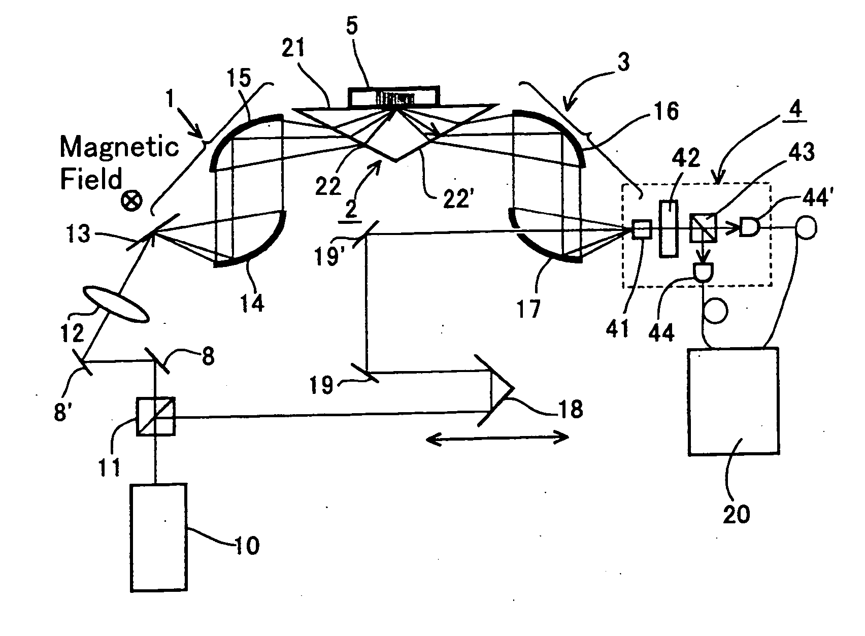 Reflection type terahertz spectrometer and spectrometric method