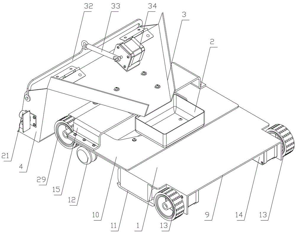 Split type cleaning trolley