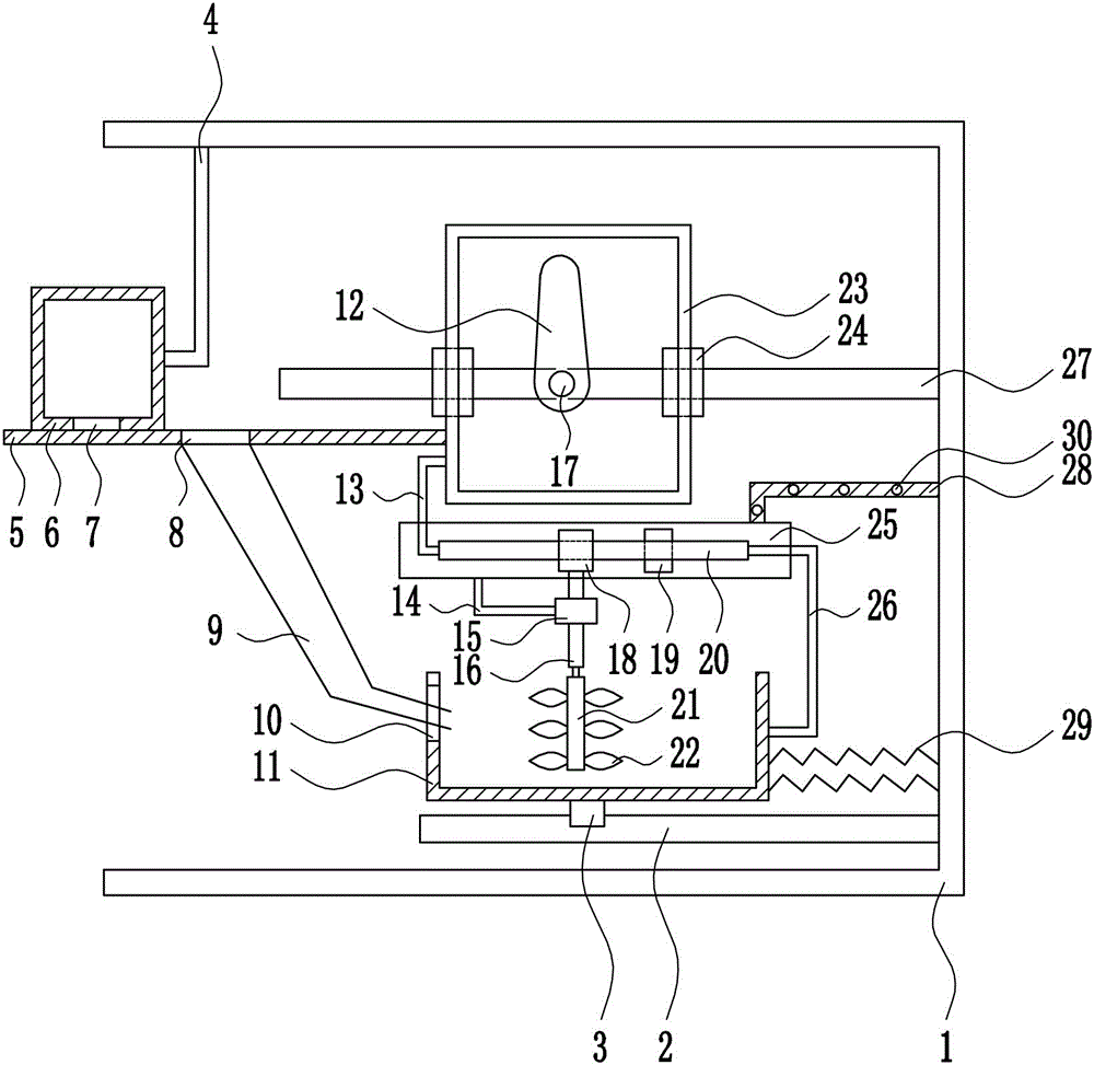 Efficient industrial raw material mixing apparatus