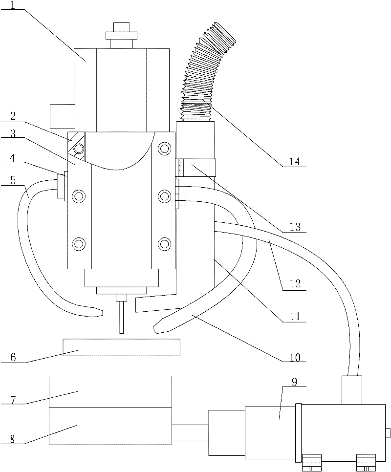 Double-cooking device of full-automatic artificial tooth engraving and milling machine