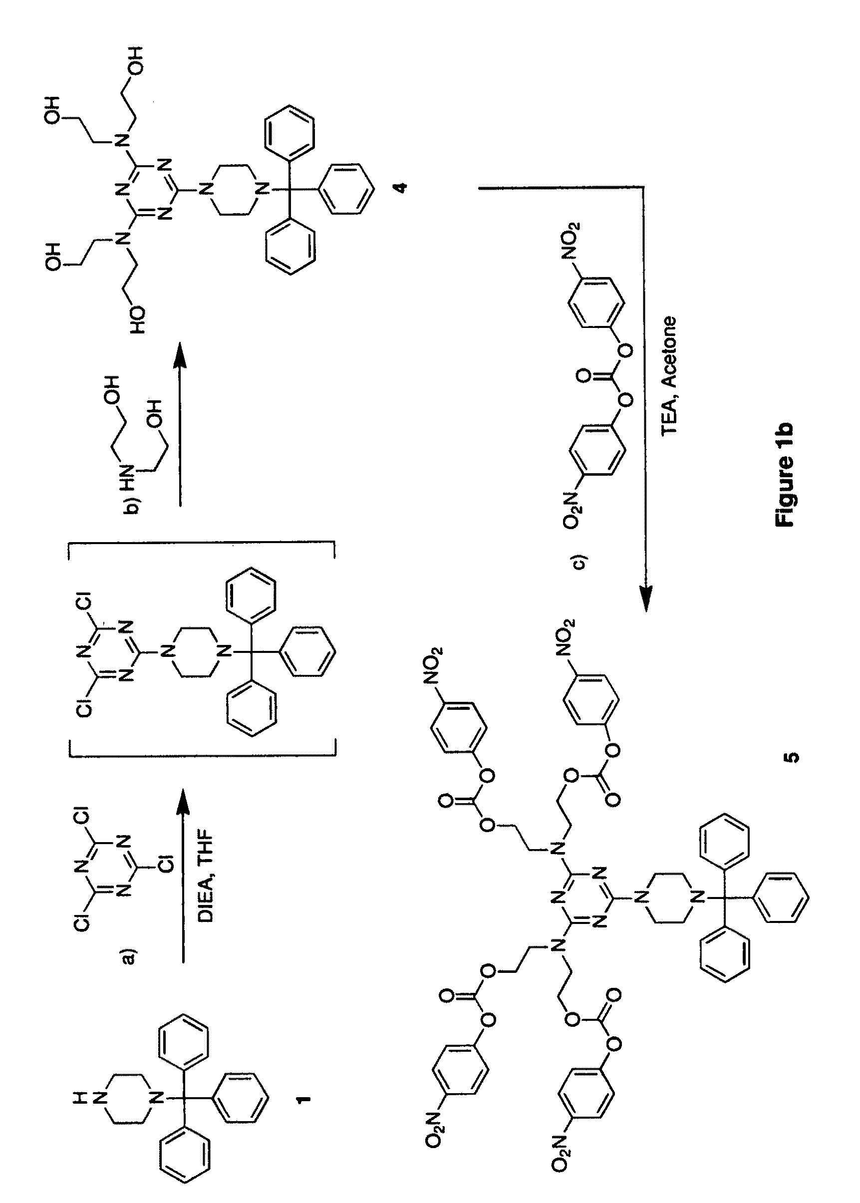 Molecular transporter compositions comprising dendrimeric oligoguanidine with a triazine core that facilitate delivery into cells in vivo