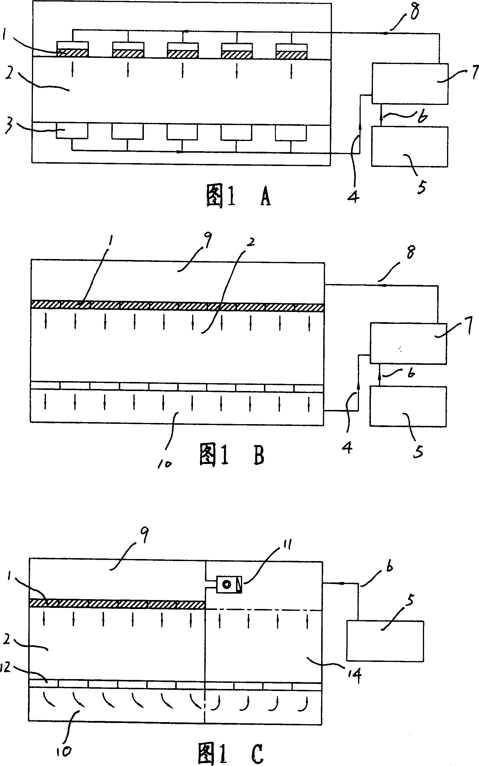 Flow pattern of air conditioning and purifying system in cleaning room