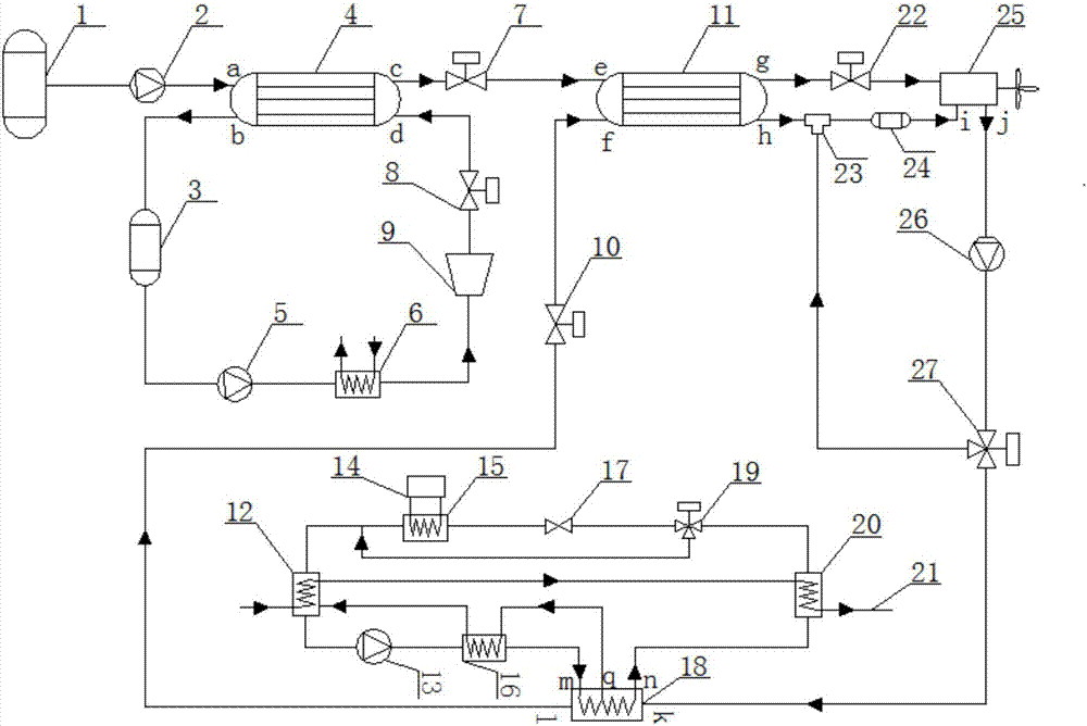 Distributed power system of LNG power-driven vessel and working method