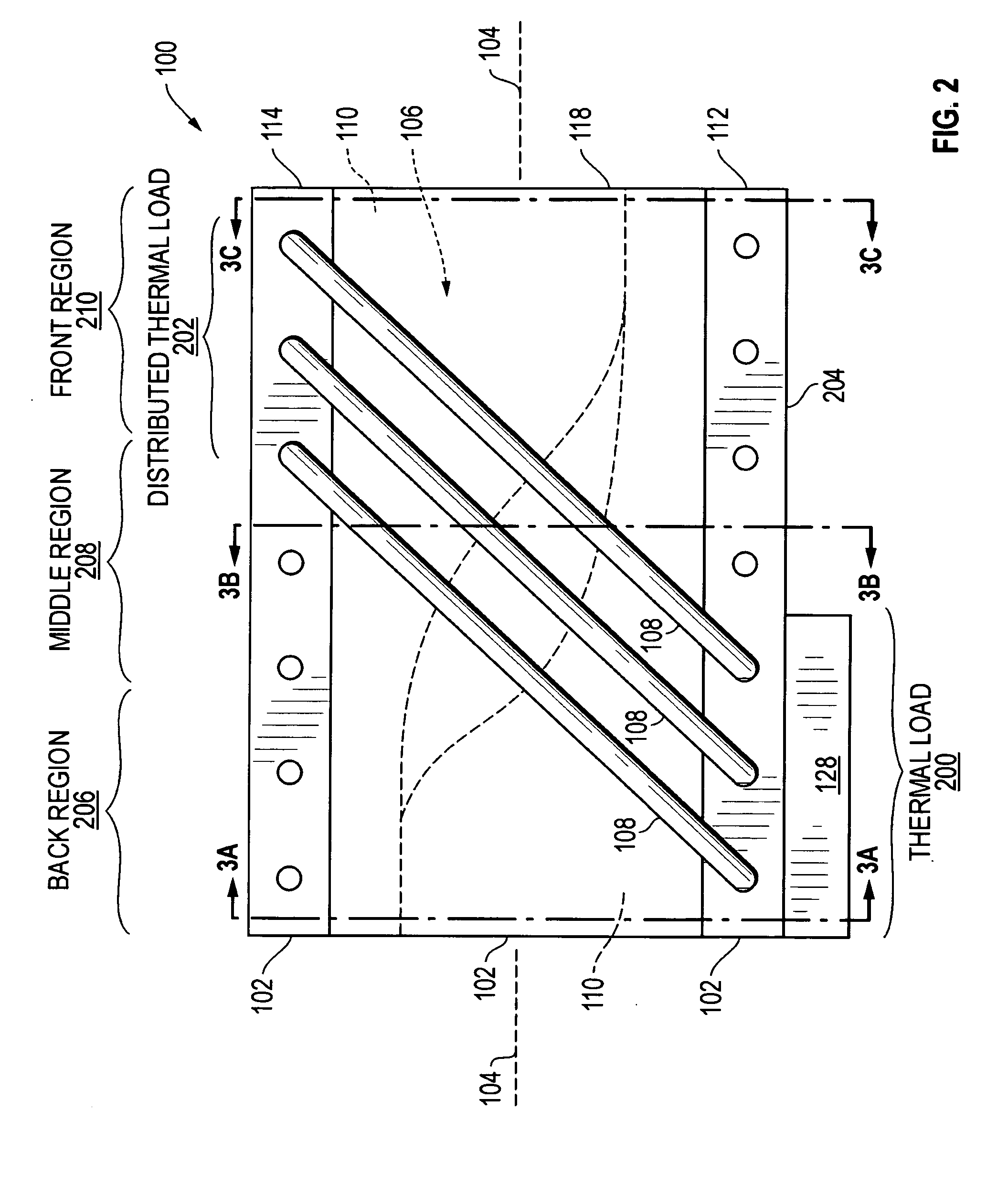 Heat sink for dissipating a thermal load