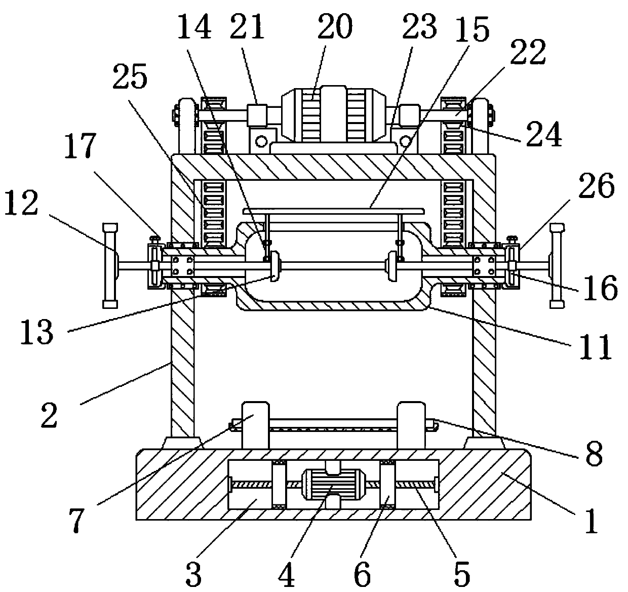 Tensile testing machine for detecting tensile strength of packaging bag