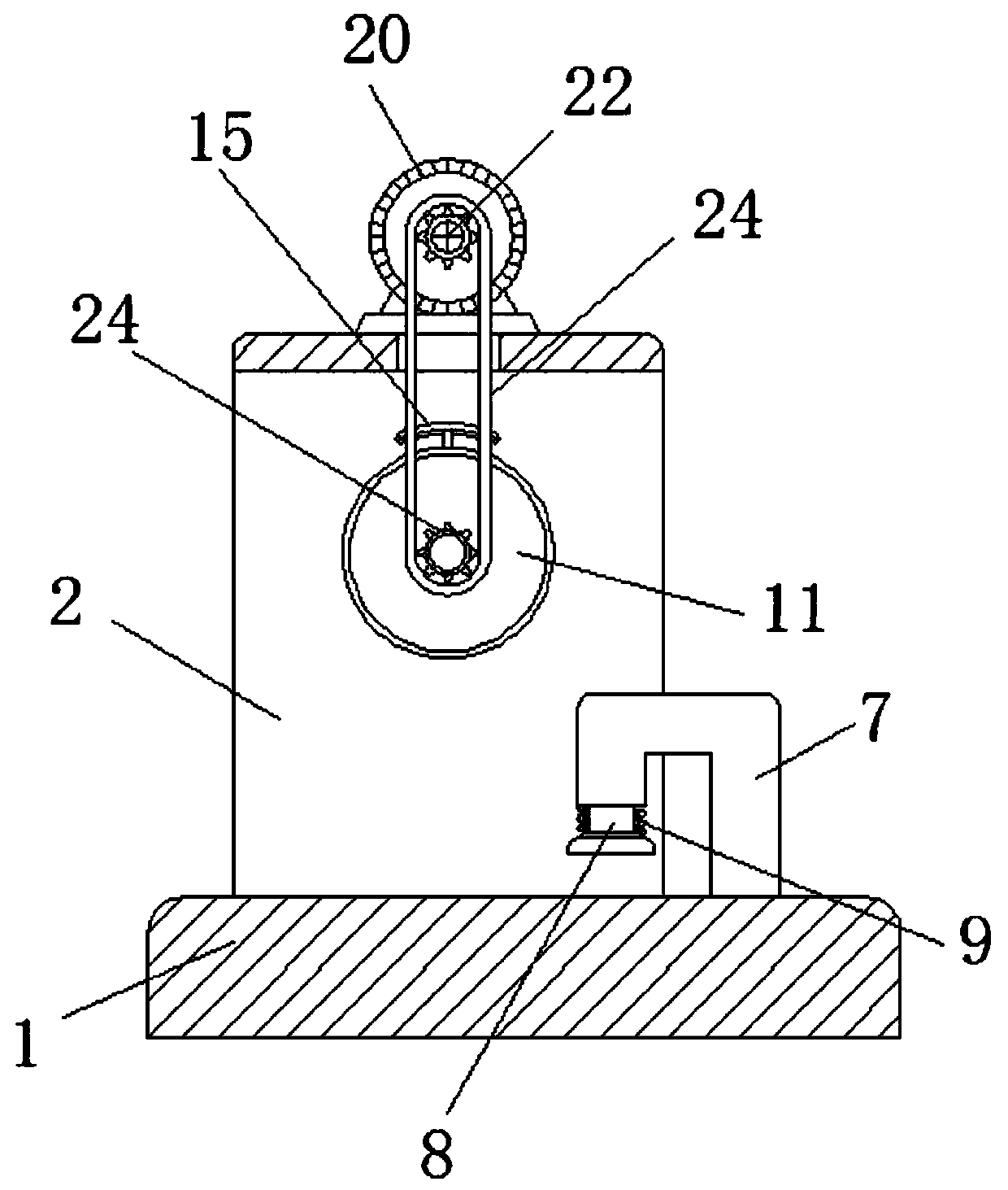 Tensile testing machine for detecting tensile strength of packaging bag