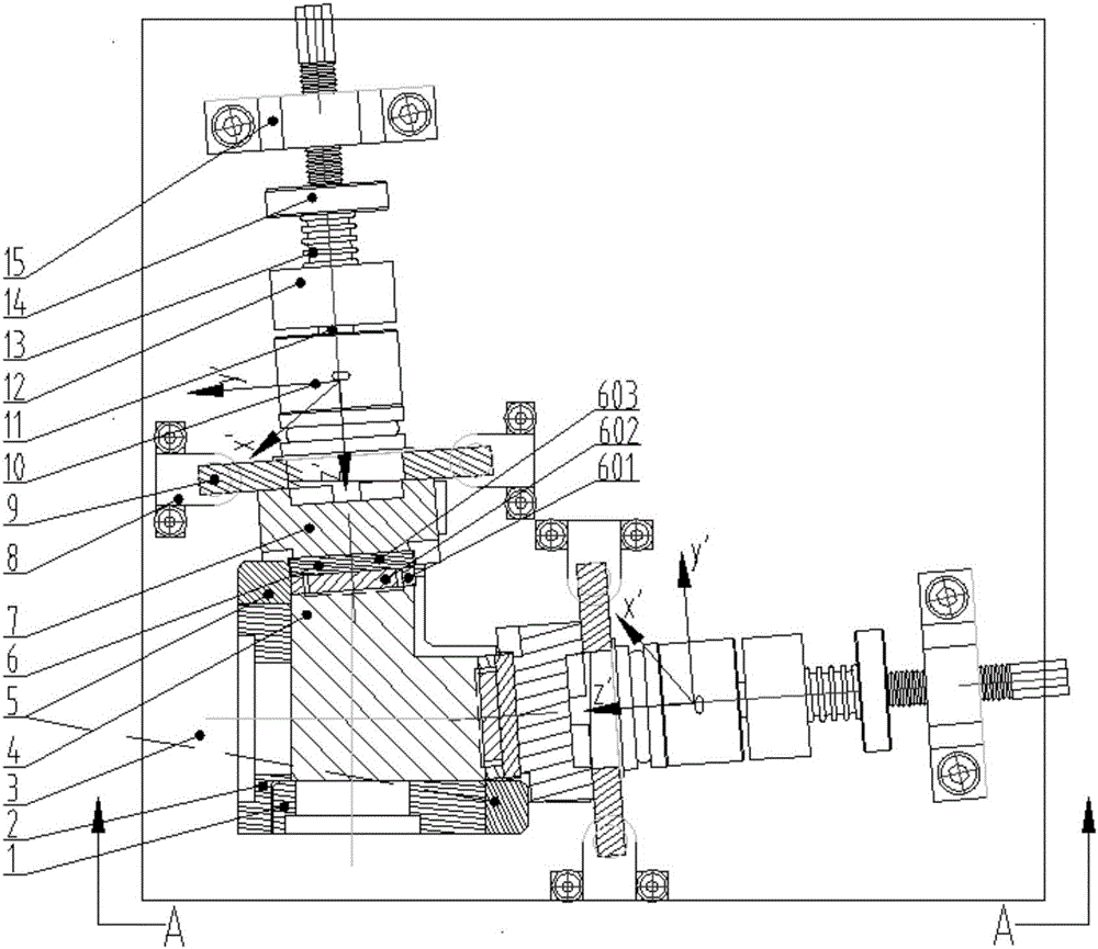 Heterodyne spectrometer grating gluing assembling structure and assembling method